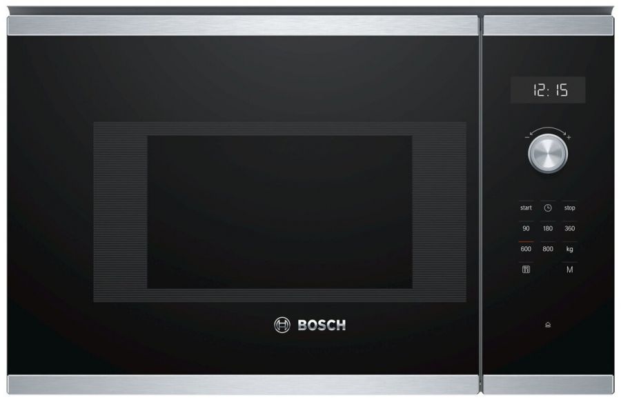 Микроволновая печь встраиваемая Bosch BFL524MS0, чёрный/серебристый
