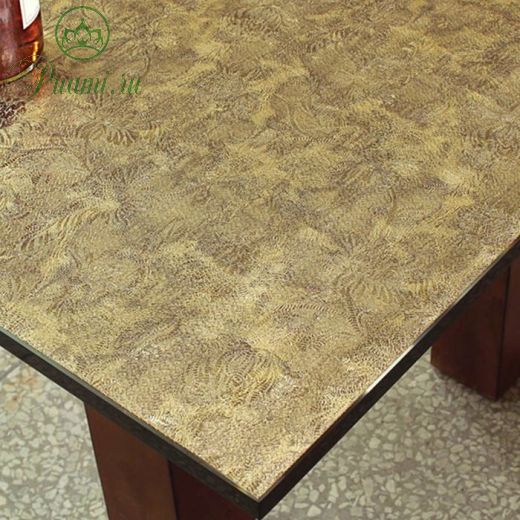Клеёнка для стола Table Mat Metallic, велюр золото, 80 см, рулон 20 пог. м