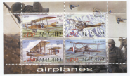 Блок марок Малави 2010 Аэропланы