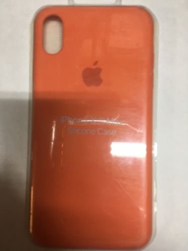 Чехол IPhone XS Max, силикон, оранжевый