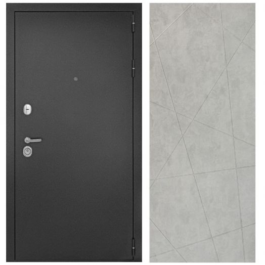Металлическая Входная Дверь Дверной континент Рубикон-дизайн Лофт бетон грей