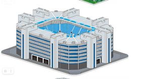 Модель стадиона 3D Калининград из картона 31 см