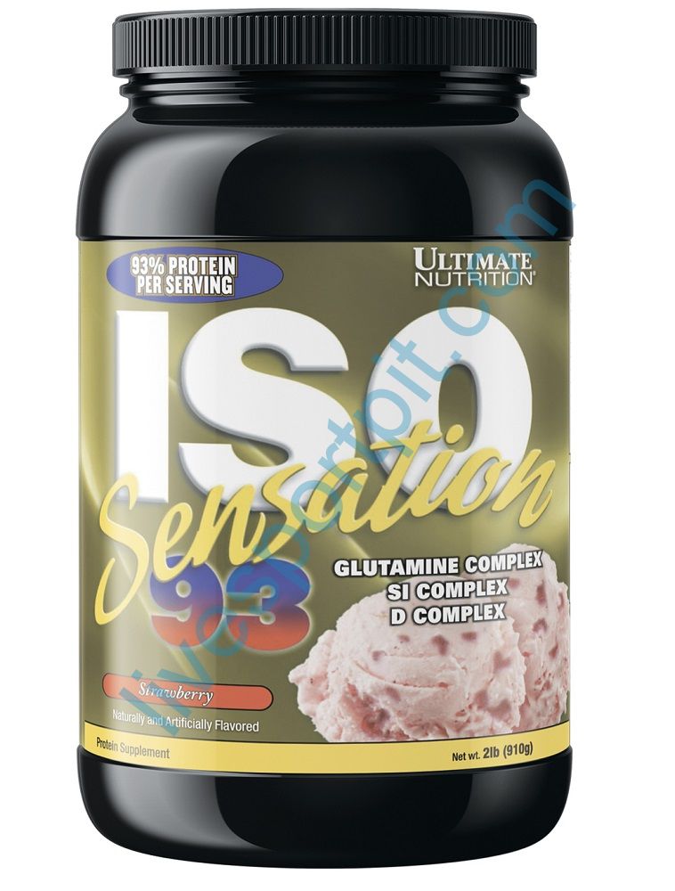 Сывороточный изолят ISO Sensation 910 г Ultimate Nutrition Клубника