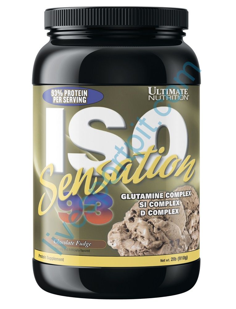 Сывороточный изолят ISO Sensation 910 г Ultimate Nutrition Шоколадная помадка
