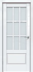 Межкомнатная Дверь Triadoors Царговая Gloss 641 ПО Белый Глянец со Стеклом Сатинат / Триадорс