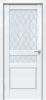 Межкомнатная Дверь Triadoors Царговая Gloss 637 ПО Белый Глянец со Стеклом Ромб / Триадорс