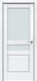 Межкомнатная Дверь Triadoors Царговая Gloss 637 ПО Белый Глянец со Стеклом Сатинат / Триадорс