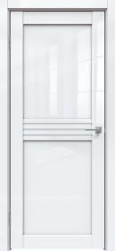 Межкомнатная Дверь Triadoors Царговая Gloss 601 ПО Белый Глянец со Стеклом Сатинат / Триадорс