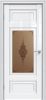 Межкомнатная Дверь Triadoors Царговая Gloss 589 ПО Белый Глянец со Стеклом Сатин Бронза Бронзовый Пигмент / Триадорс