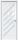 Межкомнатная Дверь Triadoors Царговая Gloss 573 ПО Белый Глянец со Стеклом Сатинат / Триадорс