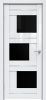 Межкомнатная Дверь Triadoors Царговая Gloss 561 ПО Белый Глянец со Стеклом Лакобель Чёрный / Триадорс