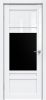 Межкомнатная Дверь Triadoors Царговая Gloss 530 ПО Белый Глянец со Стеклом Лакобель Черный / Триадорс