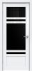 Межкомнатная Дверь Triadoors Царговая Gloss 523 ПО Белый Глянец со Стеклом Лакобель Черный / Триадорс