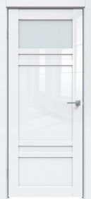 Межкомнатная Дверь Triadoors Царговая Gloss 520 ПО Белый Глянец со Стеклом Сатинат / Триадорс