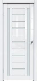Межкомнатная Дверь Triadoors Царговая Gloss 517 ПО Белый Глянец со Стеклом Сатинат / Триадорс