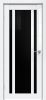 Межкомнатная Дверь Triadoors Царговая Gloss 515 ПО Белый Глянец со Стеклом Лакобель Черный / Триадорс