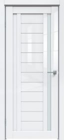 Межкомнатная Дверь Triadoors Царговая Gloss 512 ПО Белый Глянец со Стеклом Сатинат / Триадорс