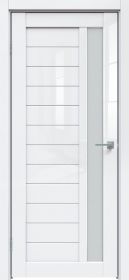 Межкомнатная Дверь Triadoors Царговая Gloss 509 ПО Белый Глянец со Стеклом Сатинат / Триадорс