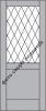Межкомнатная Дверь Triadoors Царговая Luxury 597 ПО Тёмный Орех со Стеклом Ромб / Триадорс