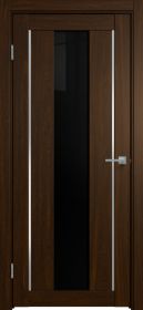 Межкомнатная Дверь Triadoors Царговая Luxury 584 ПО Бренди со Стеклом Лакобель Черный / Триадорс