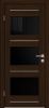 Межкомнатная Дверь Triadoors Царговая Luxury 580 ПО Бренди со Стеклом Лакобель Черный / Триадорс
