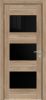 Межкомнатная Дверь Triadoors Царговая Luxury 580 ПО Сафари со Стеклом Лакобель Черный / Триадорс
