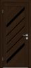 Межкомнатная Дверь Triadoors Царговая Luxury 573 ПО Бренди со Стеклом Лакобель Черный / Триадорс