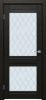 Межкомнатная Дверь Triadoors Царговая Luxury 559 ПО Тёмный Орех со Стеклом Ромб / Триадорс