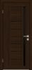 Межкомнатная Дверь Triadoors Царговая Luxury 556 ПО Бренди со Стеклом Лакобель Черный / Триадорс