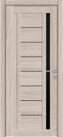 Межкомнатная Дверь Triadoors Царговая Luxury 556 ПО Капучино со Стеклом Лакобель Черный / Триадорс