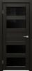 Межкомнатная Дверь Triadoors Царговая Luxury 548 ПО Тёмный Орех со Стеклом Лакобель Черный / Триадорс