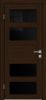 Межкомнатная Дверь Triadoors Царговая Luxury 548 ПО Бренди со Стеклом  Лакобель Черный / Триадорс