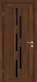 Межкомнатная Дверь Triadoors Царговая Luxury 537 ПО Честер со Стеклом Лакобель Чёрный / Триадорс