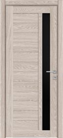 Межкомнатная Дверь Triadoors Царговая Luxury 509 ПО Капучино со Стеклом Лакобель Чёрный / Триадорс