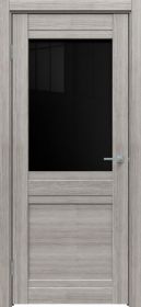 Межкомнатная Дверь Triadoors Царговая Modern 558 ПО Лиственница Серая со Стеклом Лакобель Чёрный / Триадорс