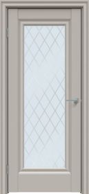 Межкомнатная Дверь Triadoors Царговая Concept 591 ПО Шелл Грей со Стеклом Ромб / Триадорс