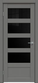 Межкомнатная Дверь Triadoors Царговая Concept 543 ПО Медиум Грей со Стеклом Лакобель Чёрный / Триадорс