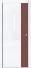 Дверь Каркасно-Щитовая Triadoors Gloss Белый Глянец 708 ПО Без Стекла с Декором Лофт Ред /Триадорс
