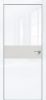 Дверь Каркасно-Щитовая Triadoors Gloss Белый Глянец 707 ПО Без Стекла с Декором Дуб Серена Светло-Серый / Триадорс