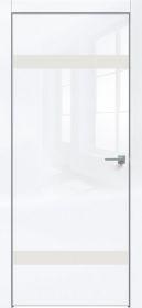 Дверь Каркасно-Щитовая Triadoors Gloss Белый Глянец 704 ПО Без Стекла с Декором Белоснежно-Матовый / Триадорс