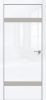 Дверь Каркасно-Щитовая Triadoors Gloss Белый Глянец 704 ПО Без Стекла с Декором Шелл Грей / Триадорс