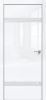Дверь Каркасно-Щитовая Triadoors Gloss Белый Глянец 704 ПО Без Стекла с Декором Дуб Патина Серый / Триадорс