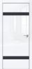 Дверь Каркасно-Щитовая Triadoors Gloss Белый Глянец 704 ПО Без Стекла с Декором Дарк Блю / Триадорс