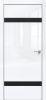 Дверь Каркасно-Щитовая Triadoors Gloss Белый Глянец 704 ПО Без Стекла с Декором Дуб Серена Графит / Триадорс
