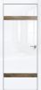 Дверь Каркасно-Щитовая Triadoors Gloss Белый Глянец 704 ПО Без Стекла с Декором Дуб Винчестер Трюфель / Триадорс