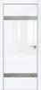 Дверь Каркасно-Щитовая Triadoors Gloss Белый Глянец 704 ПО Без Стекла с Декором Дуб Винчестер Серый / Триадорс