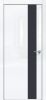 Дверь Каркасно-Щитовая Triadoors Gloss Белый Глянец 703 ПО Без Стекла с Декором Дарк Блю / Триадорс