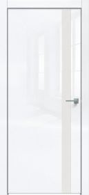Дверь Каркасно-Щитовая Triadoors Gloss Белый Глянец 702 ПО Без Стекла с Декором Белоснежно-Матовый / Триадорс
