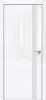 Дверь Каркасно-Щитовая Triadoors Gloss Белый Глянец 702 ПО Без Стекла с Декором Дуб Серена Светло-Серый / Триадорс
