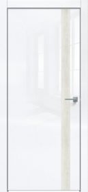 Дверь Каркасно-Щитовая Triadoors Gloss Белый Глянец 702 ПО Без Стекла с Декором Дуб Патина Золото / Триадорс